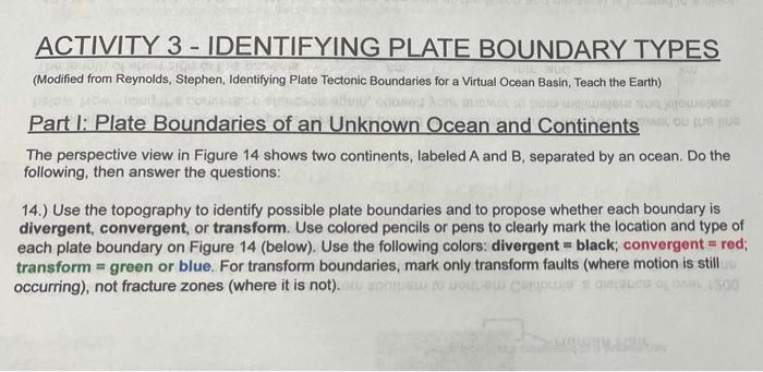 Solved ACTIVITY 3 - IDENTIFYING PLATE BOUNDARY TYPES | Chegg.com