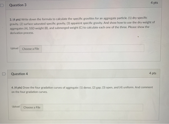 Solved 4 Pts Question 3 3.(4 Pts) Write Down The Formula To | Chegg.com