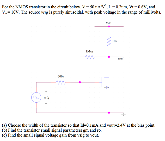 nmos transistor typical length