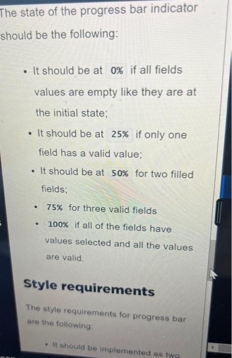 Solved Implement a progress bar using React. You are not | Chegg.com
