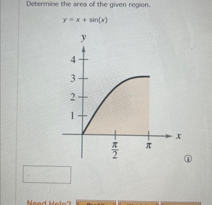 Solved Determine the area of the given region. | Chegg.com