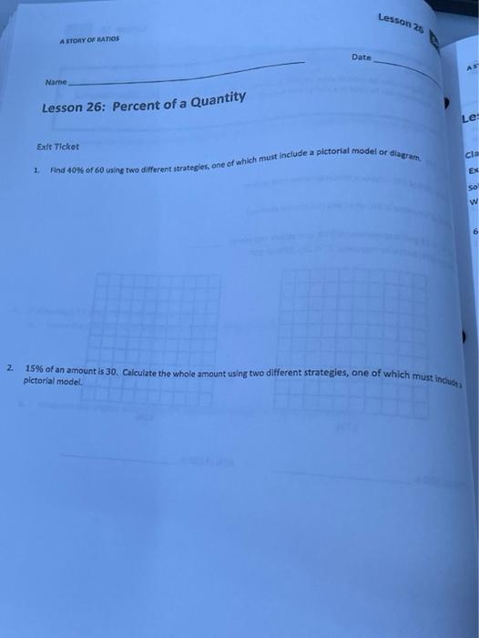 Solved Lesson 2 Date AS Lesson 26: Percent of a Quantity Le | Chegg.com
