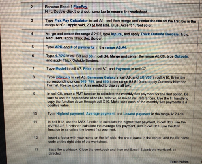 Solved 2 Rename Sheet 1 Flexpay Hint Double Click The S Chegg Com