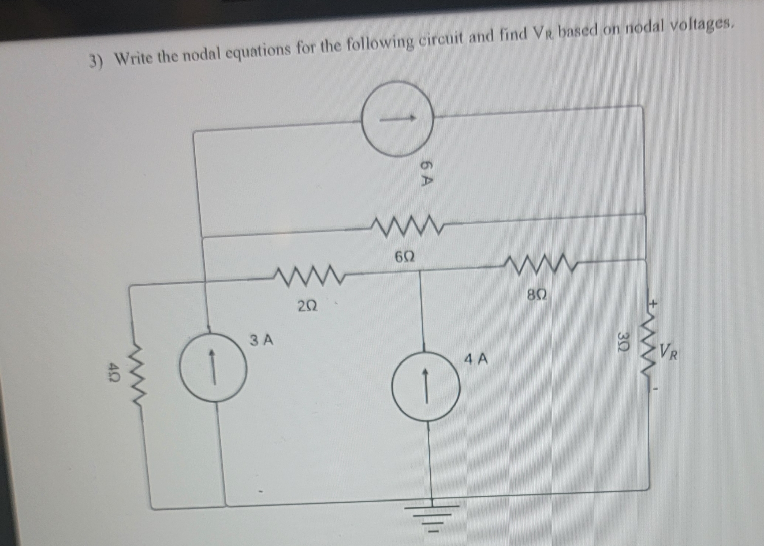 Solved Write the nodal equations for the following circuit | Chegg.com