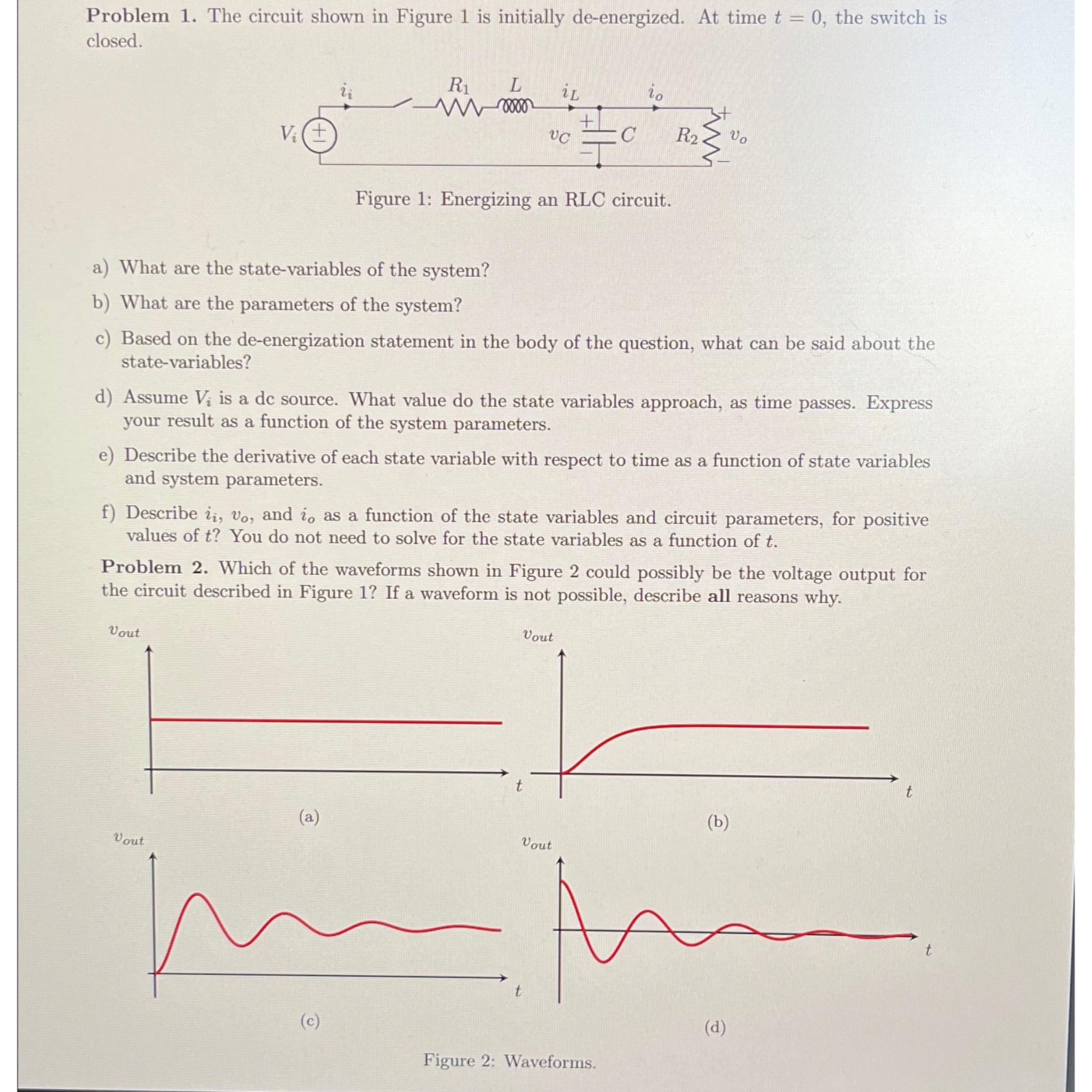 Solved Problem 1. ﻿The circuit shown in Figure 1 ﻿is | Chegg.com