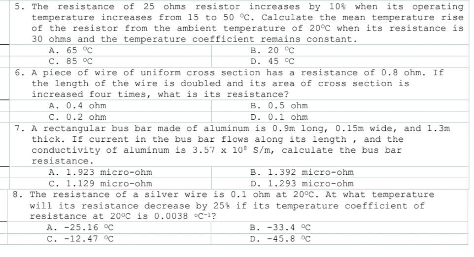 Solved 5. The Resistance Of 25 Ohms Resistor Increases By 