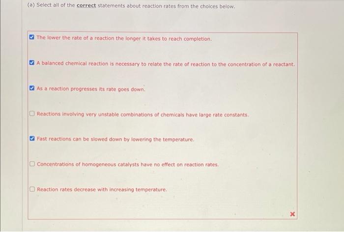 Solved (a) Select All Of The Correct Statements About | Chegg.com