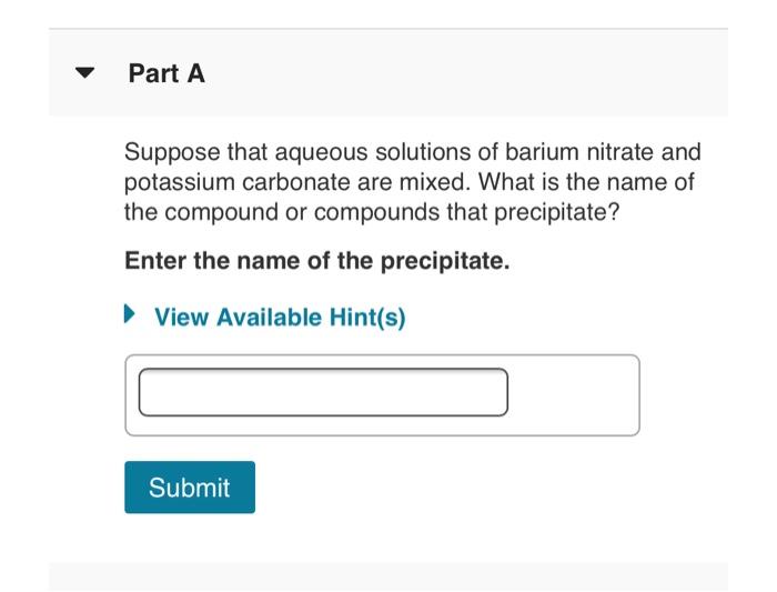 Solved Some solubility rules for ionic compounds in water | Chegg.com