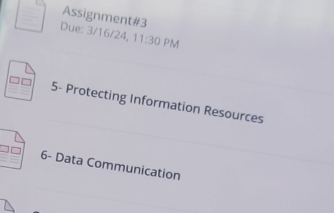 Solved Assignment#3Due: 3/16/24, 11:30 PM5- Protecting | Chegg.com