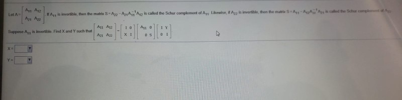 Solved Let A Ap A12 A Az Az If A Is Invertible Then T Chegg Com