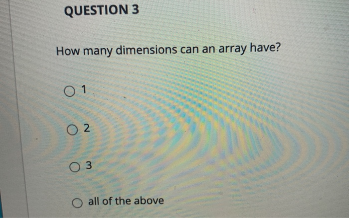 How Many Dimensions Can An Array Have