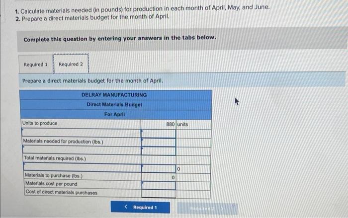 Solved Tableau DA 20-1: Quick Study, Prepare direct | Chegg.com