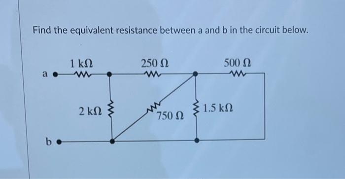 Solved Find The Equivalent Resistance Between A And B In The | Chegg.com