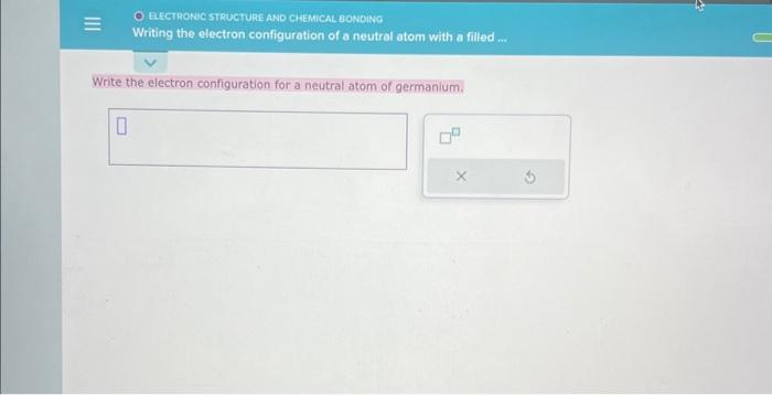 Solved Write the electron configuration for a neutral atom | Chegg.com