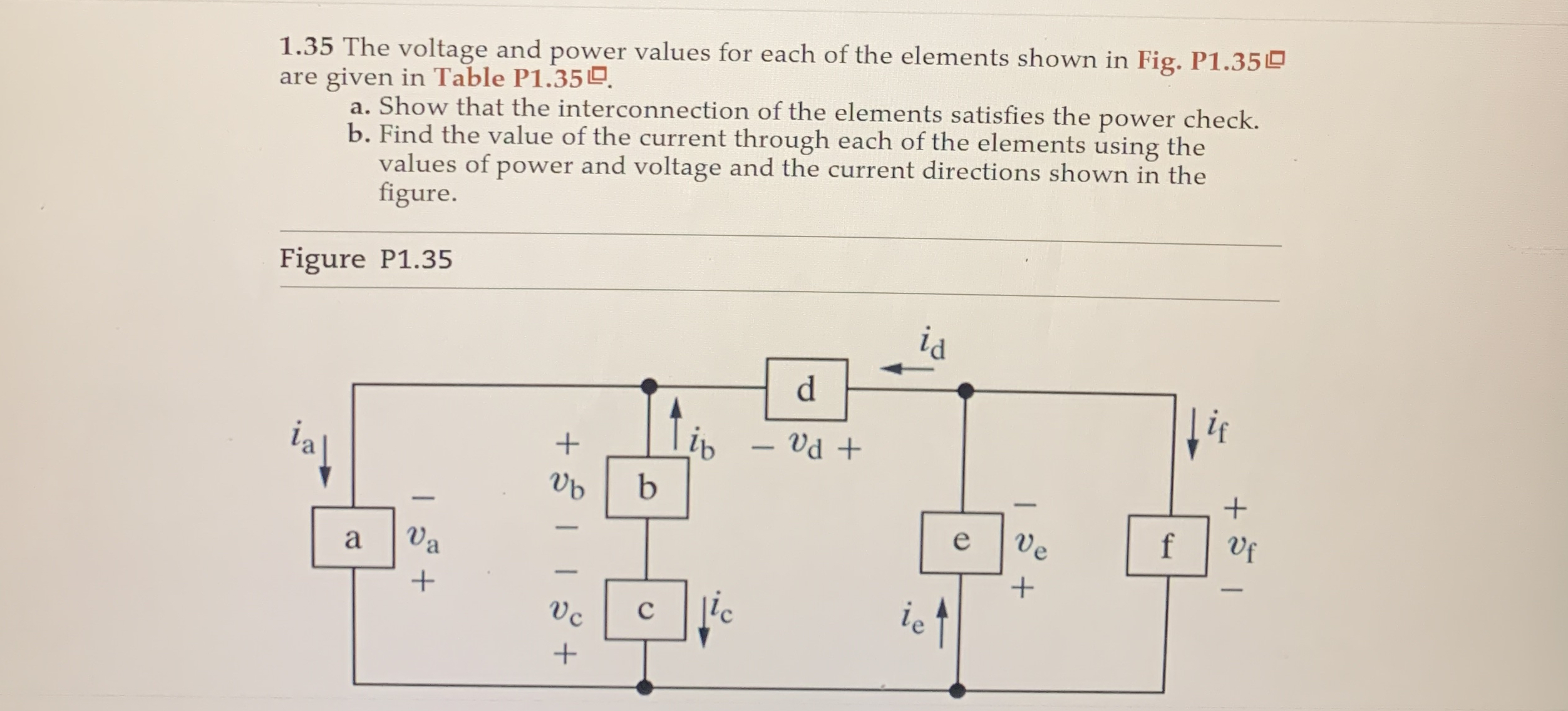 Solved 1.35 ﻿The voltage and power values for each of the | Chegg.com