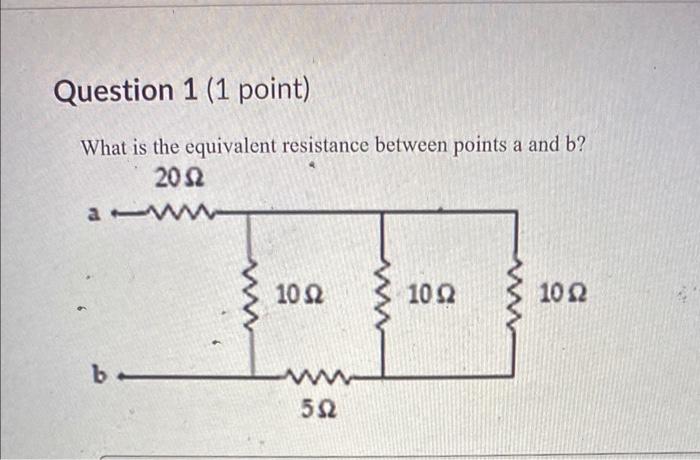 Solved What is the equivalent resistance between points a | Chegg.com