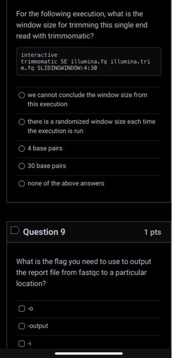 Solved For the following execution, what is the window size | Chegg.com