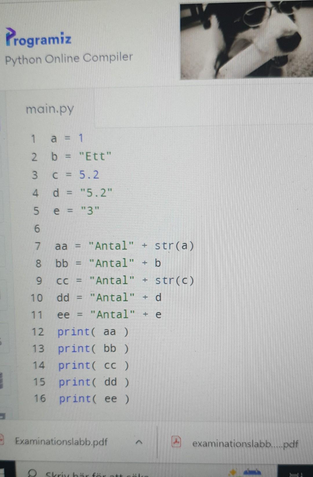 Solved Programiz Python Online Compiler main.py 1 # Online