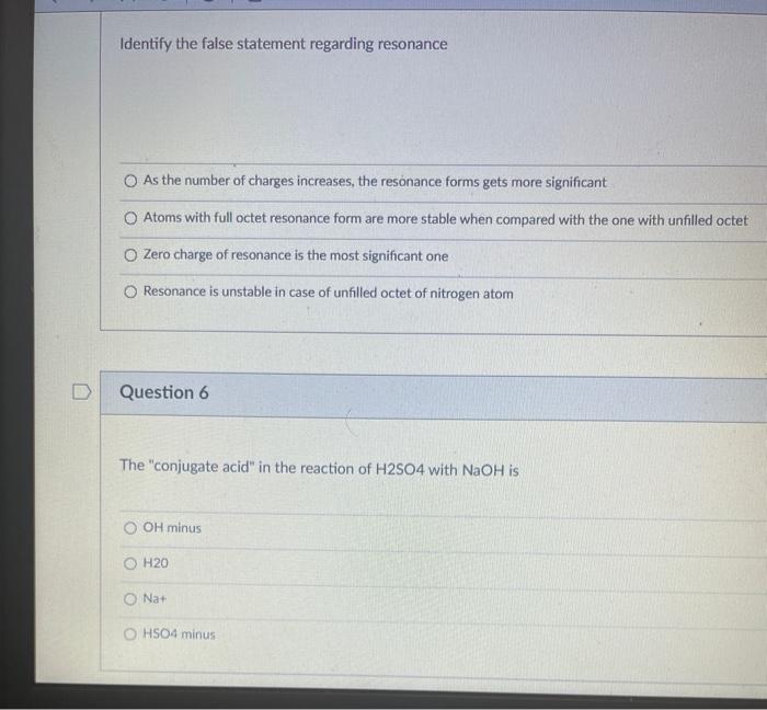 Solved Identify the false statement regarding resonance As | Chegg.com