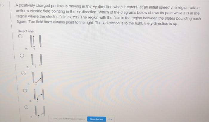 Solved TB A positively charged particle is moving in the | Chegg.com