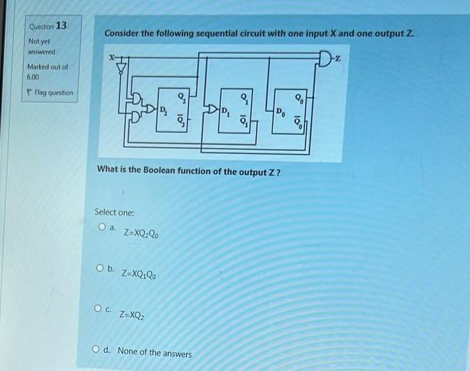 Solved Consider The Following Sequential Circuit With One | Chegg.com