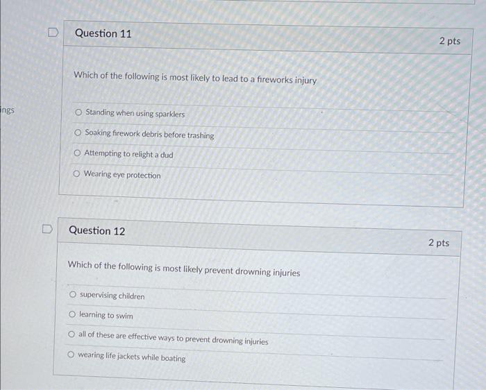Solved D Question 11 2 pts Which of the following is most | Chegg.com
