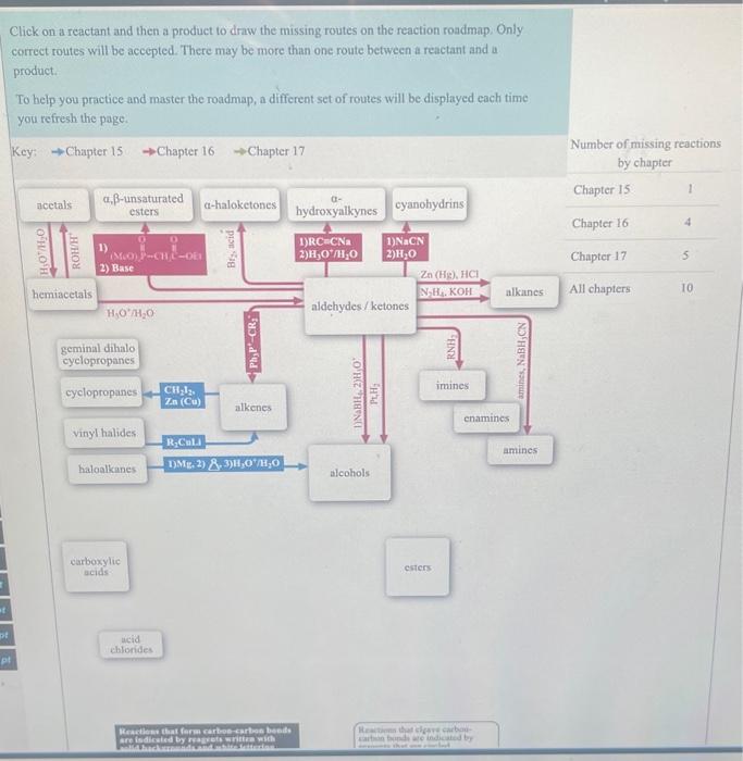 Solved Click on a reactant and then a product to draw the | Chegg.com