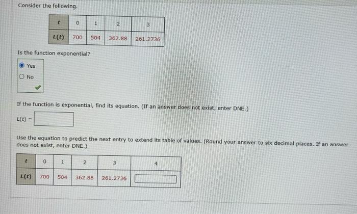 Solved Consider the following. Is the function exponential? | Chegg.com