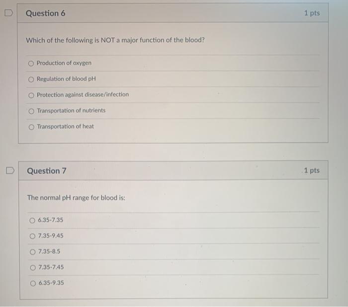 Solved Question 6 1 pts Which of the following is NOT a | Chegg.com