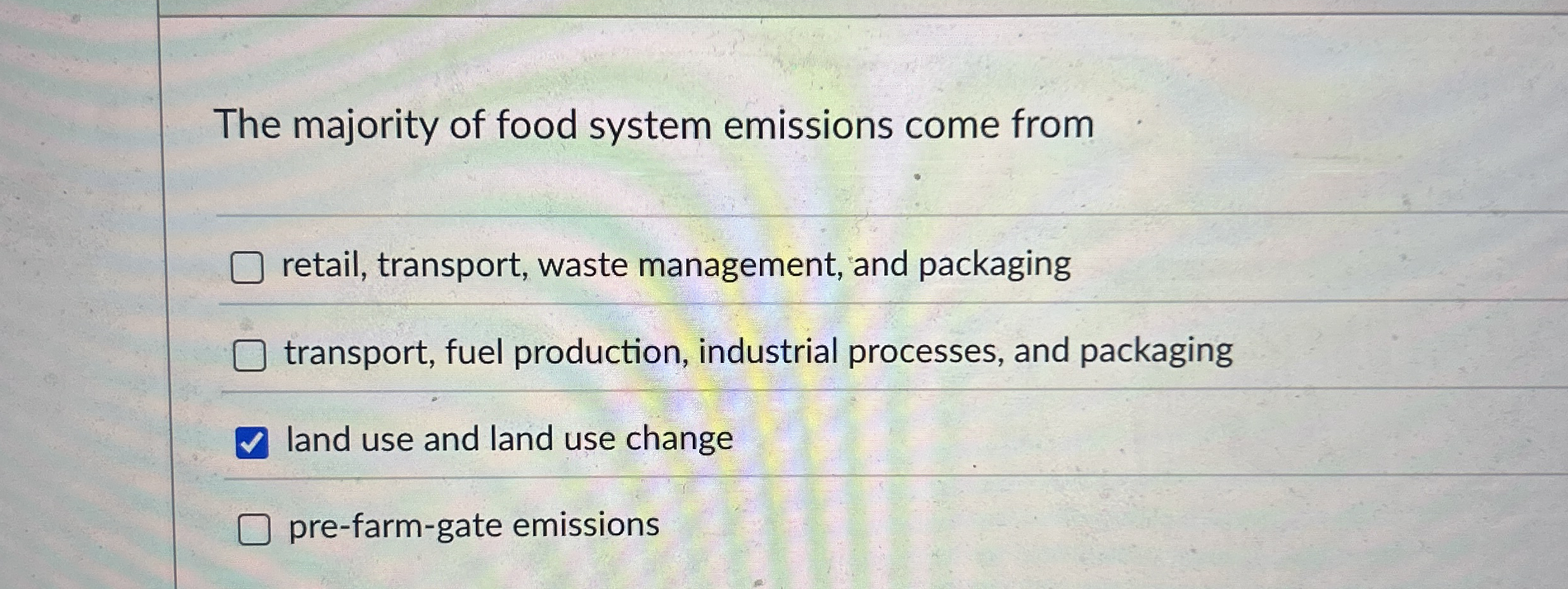 Solved The majority of food system emissions come