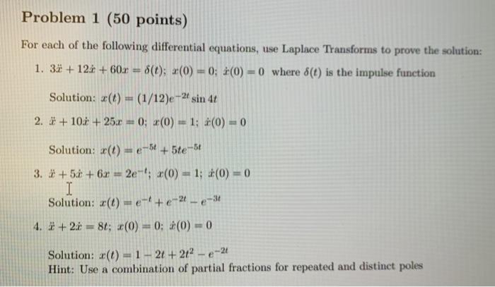 Solved Problem 1 (50 points) For each of the following | Chegg.com