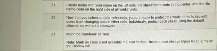 Steps And Excel Workbook Included Thanks In Advan Chegg Com