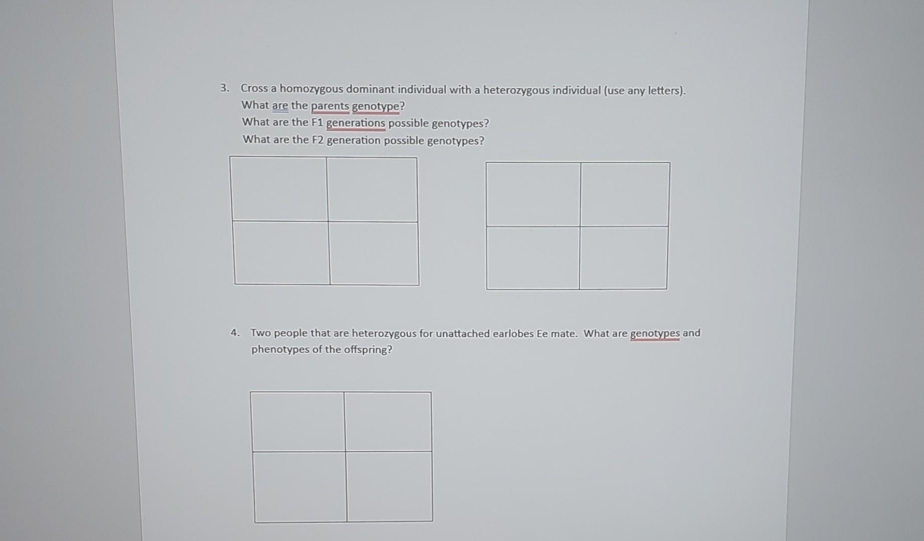 Solved 3. Cross a homozygous dominant individual with a | Chegg.com