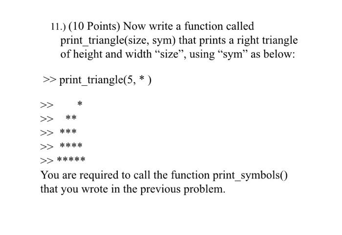 Solved 11.) (10 Points) Now write a function called | Chegg.com