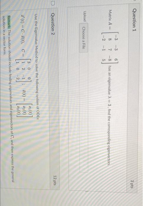 Solved please help me solve this differential equations 2 | Chegg.com