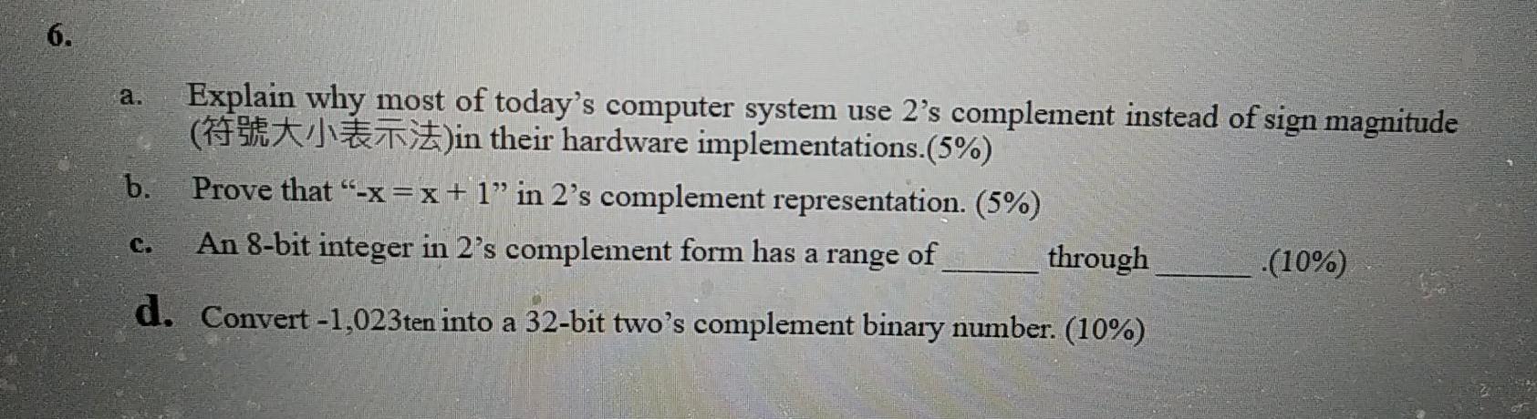 Solved 6. a. Explain why most of today's computer system use | Chegg.com