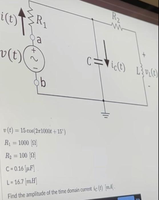 Solved ict) ( R₂ v(t) a به + Ball v(t) = 15 | Chegg.com