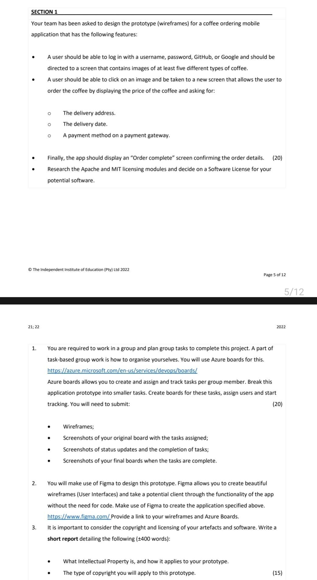 Solved Your team has been asked to design the prototype | Chegg.com