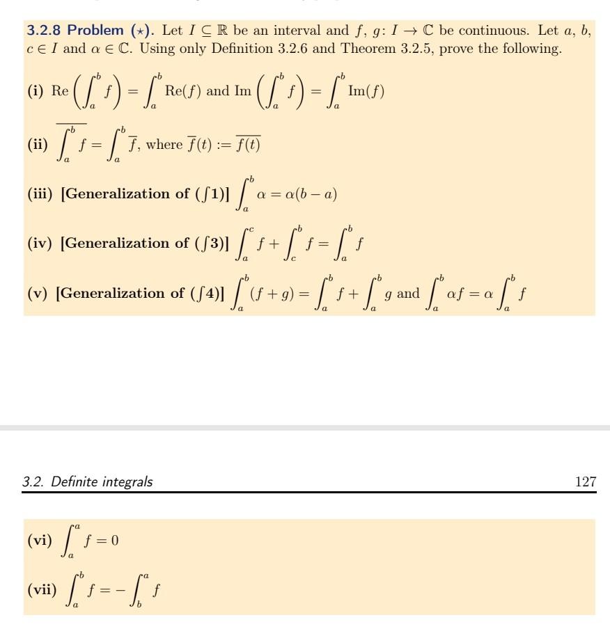 Properties (∫4) encodes the linearity of the integral | Chegg.com