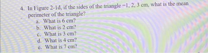 Solved 4. In Figure 2-1d, If The Sides Of The Triangle | Chegg.com