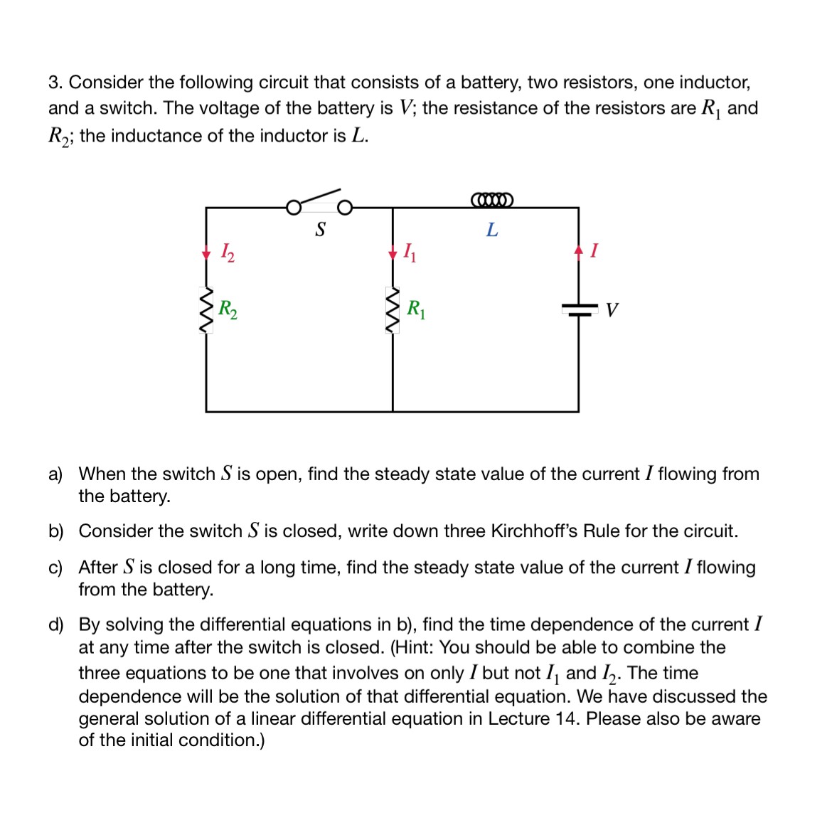 Solved Consider the following circuit that consists of a | Chegg.com
