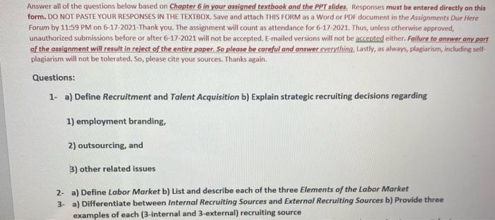 Solved Answer all of the questions below based on Chapter 6 | Chegg.com