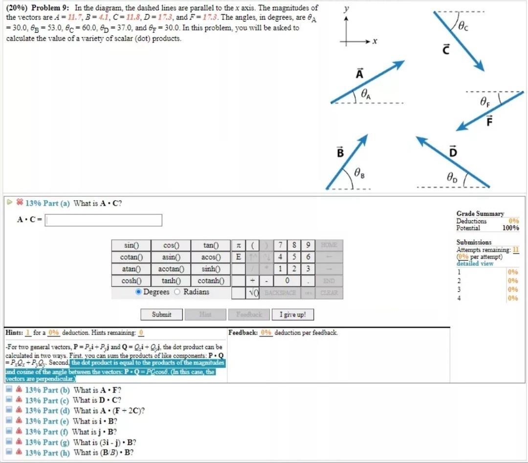 Solved (20) Problem 9 In the diagram, the dashed lines are