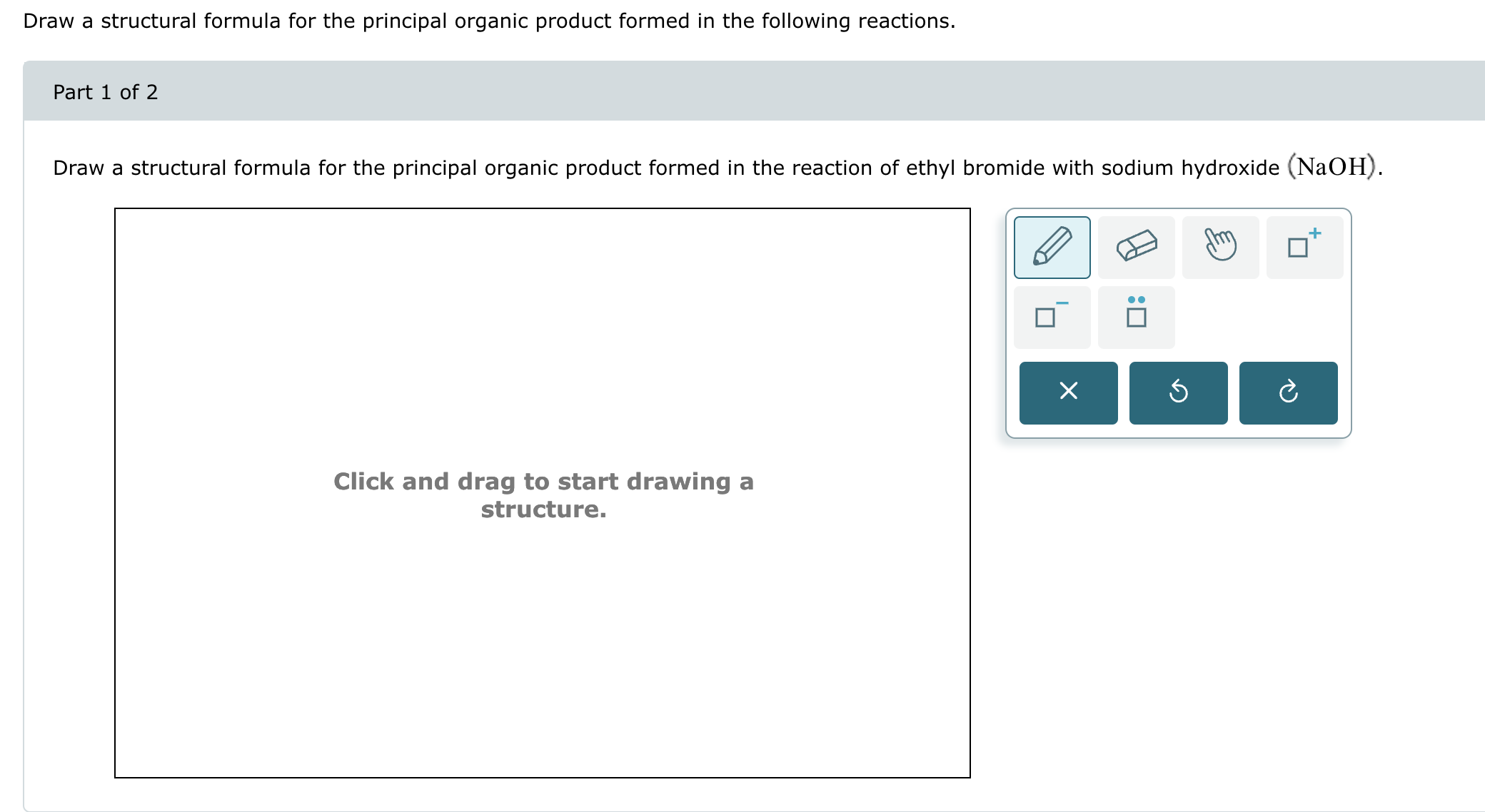 Draw a structural formula for the principal organic