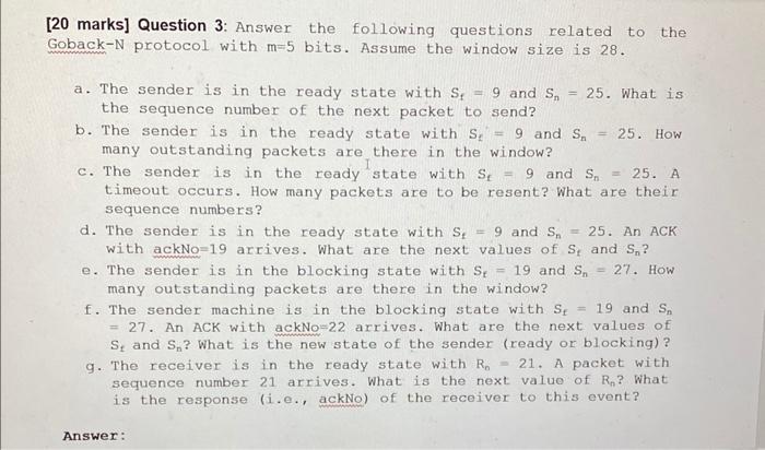 Solved 20 Marks Question 3 Answer The Following Questions 3490