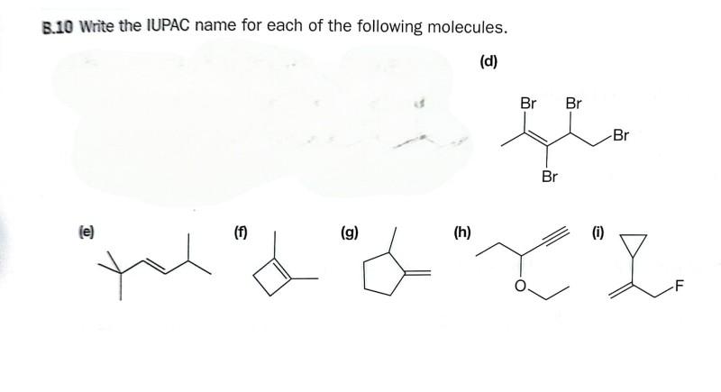 Solved B.5 Name The Following Structures. B.8 | Chegg.com