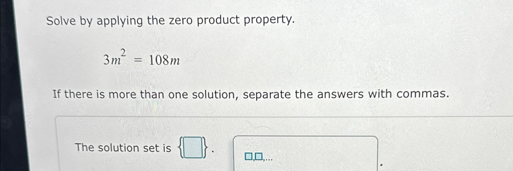 Solved Solve by applying the zero product | Chegg.com