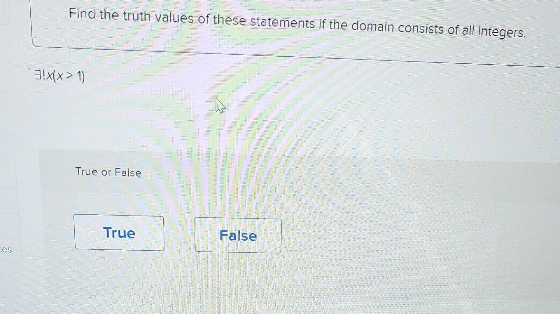 Solved Find the truth values of these statements if the | Chegg.com