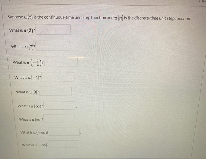 Solved suppose u t is the continuous time unit step chegg