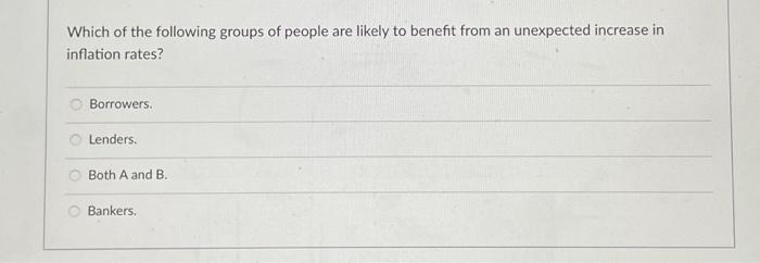 Solved Which Of The Following Groups Of People Are Likely To | Chegg.com